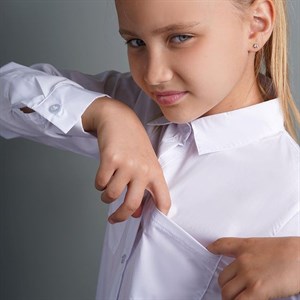 Современная школьная рубашка из 100 хлопка в стиле