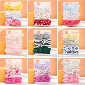 Детские ободки ХБ в наборе три штуки размер один 0