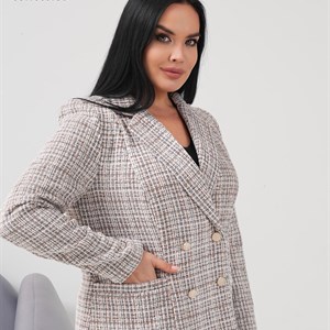 Пиджак КАРИНА Размерный ряд 48 56 Ткань Твид Представляем