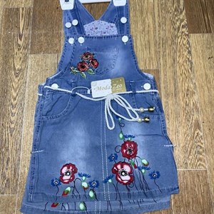 САРАФАН 2 5 ЛЕТ 320СОМ В САДИК ТКАНЬ ДЖИНСА ВЕСНА