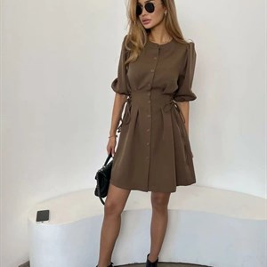 Стильное платье Арт 7041 в новом кофейном цвете Размеры