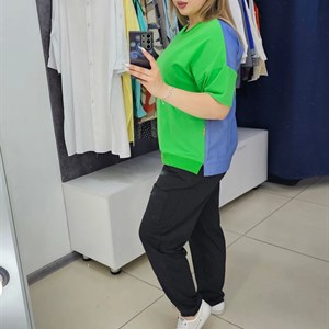 Комбинированная футболка Размеры 50 52 54 56 58 60