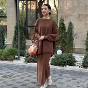 Женский костюм-двойка из альпака, Гуанчжоу, размер 44–50
