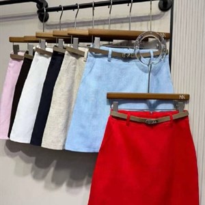 Юбка из льна 100% (новинка) — размеры M/L, производство Гуанчжоу