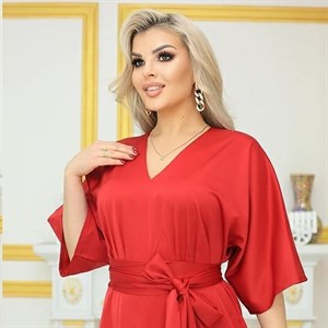 Длинное нарядное платье Лидия из материала японский