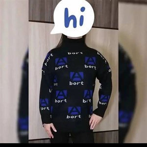 Модель 7280 Свитер плотной вязки из шерстяной пряжи