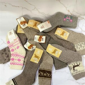 Носки из верблюжова шерсти и яка детские мужские женские