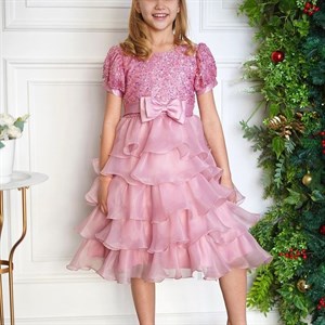 Новинки Струящиеся платье Лиф расшит пайетками   Посадка