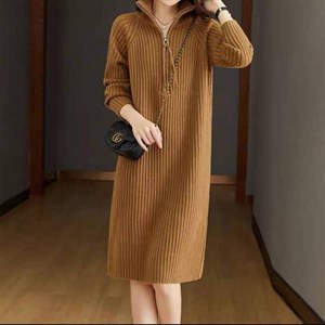   Платье вязка французской длины замок рабочий  Размерный