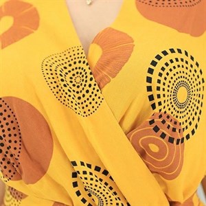 Длинный сарафан Валерия из штапеля с ярким принтом