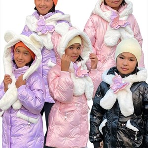 Зимние Куртки Для девочек Фабричный товар Производства