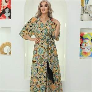 Длинное нарядное платье Лидия из материала прадо с