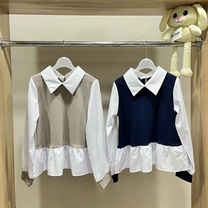 Рубашка обманка размеры 32 42 ткань бенгалин лапша