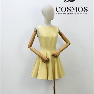 Платье в стиле ZARA с А-силуэтом, плотной тканью и задней молнией — COSMOS