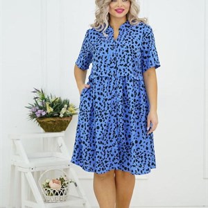 Лёгкое воздушное платье из ткани Прада с рабочими