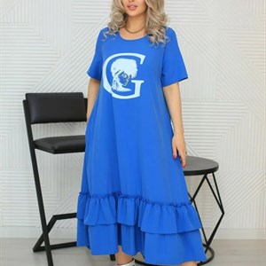 Яркие платья арт 17625 размеры 50 56 ткань бенгалин