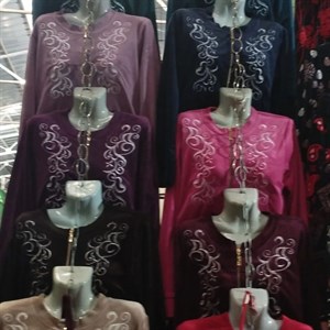 Ткань бамбук Халат двойка с вышевками Размерный ряд